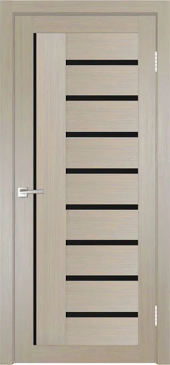 Фото Межкомнатная дверь Легенда Y-5 тон Кремовая лиственница Остекление Лакобель черное